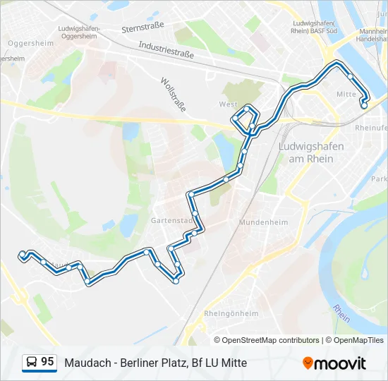 95 Bus Line Map