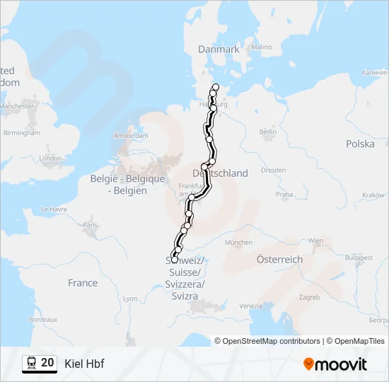 20 Train Line Map