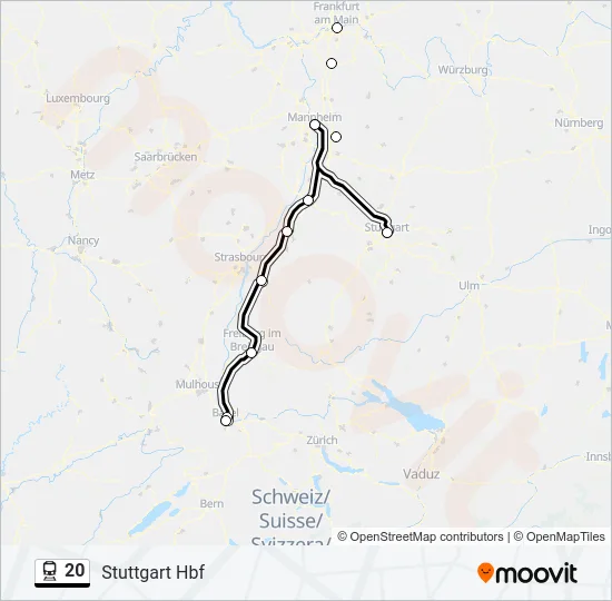 20 Train Line Map