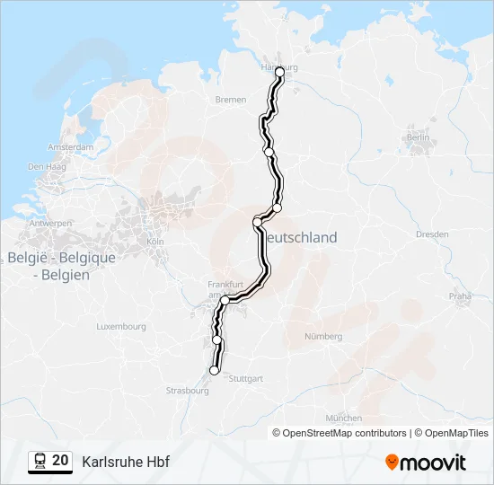 20 Train Line Map