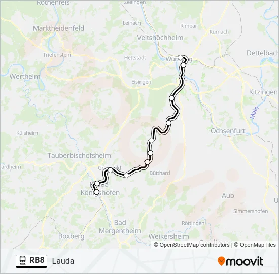 RB8 Train Line Map
