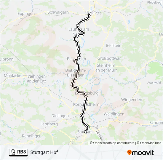 RB8 Train Line Map
