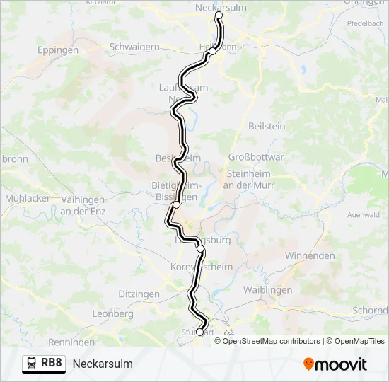 RB8 Train Line Map