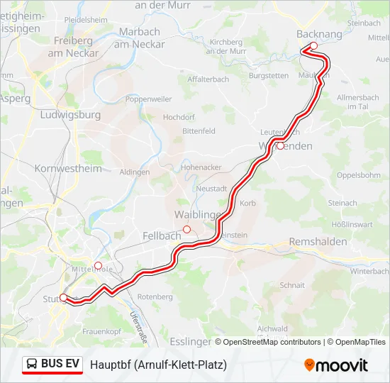 Автобус BUS EV: карта маршрута
