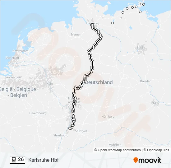 26 Train Line Map