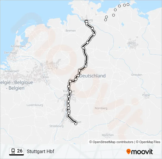 26 Train Line Map