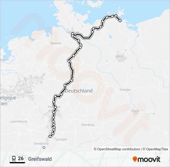 26 Train Line Map