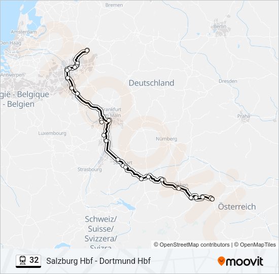 32 Train Line Map