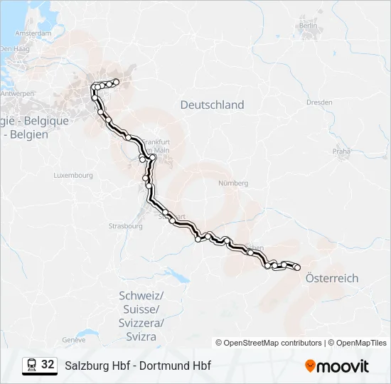 32 Train Line Map