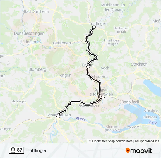 87 Train Line Map