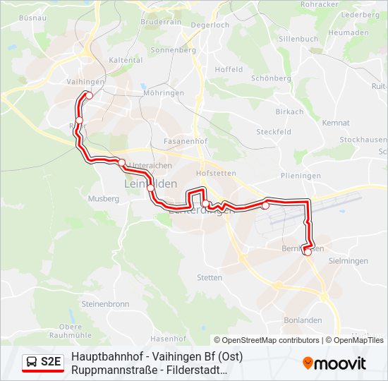 S2E Bus Line Map