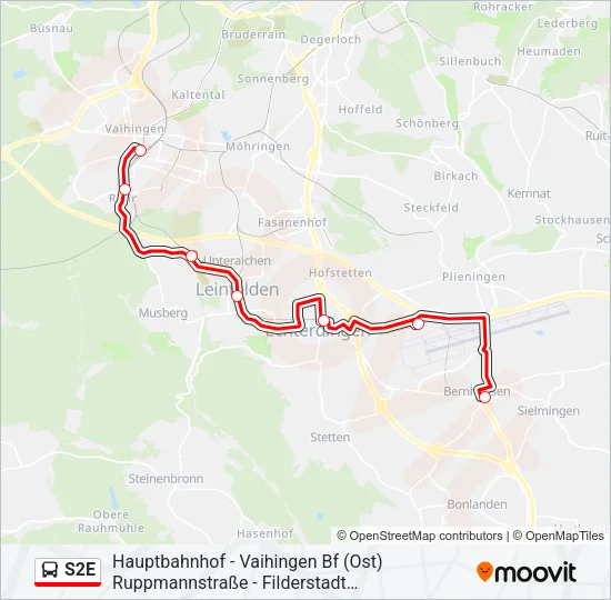 S2E Bus Line Map
