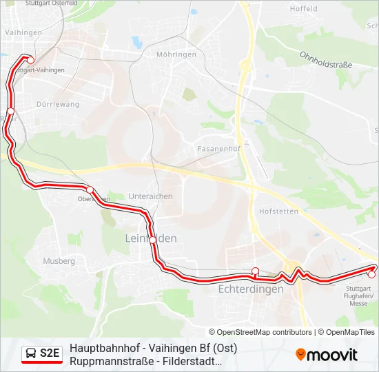 S2E Bus Line Map