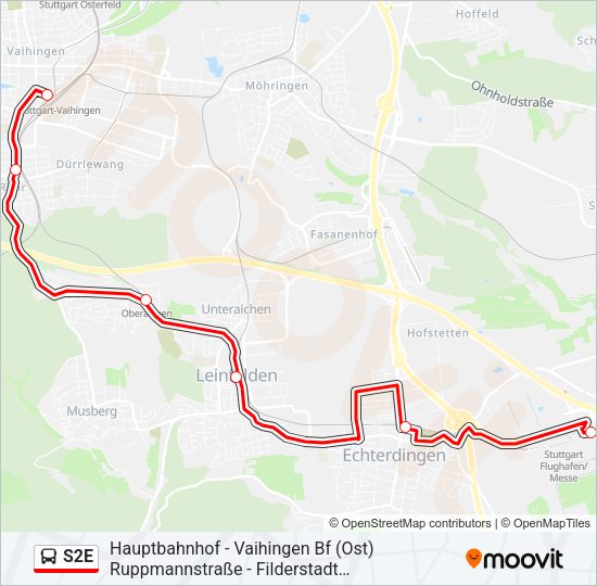 S2E Bus Line Map