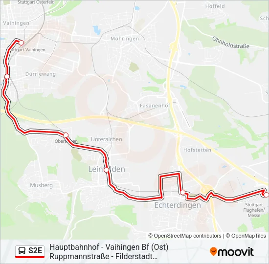 S2E Bus Line Map
