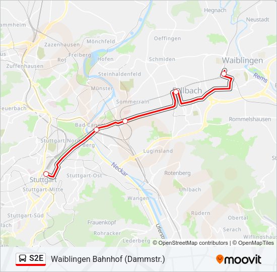 S2E Bus Line Map