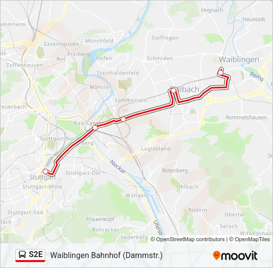 S2E Bus Line Map