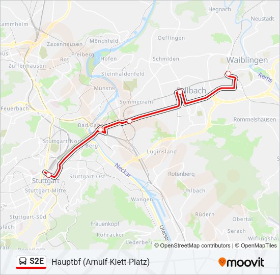 S2E Bus Line Map