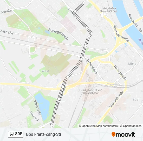 80E Bus Line Map