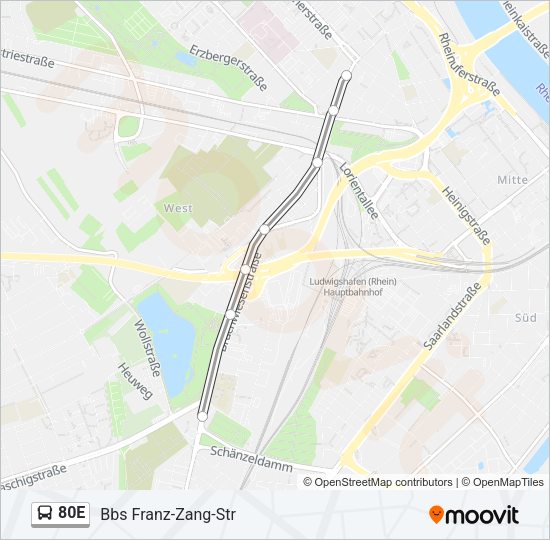 80E Bus Line Map