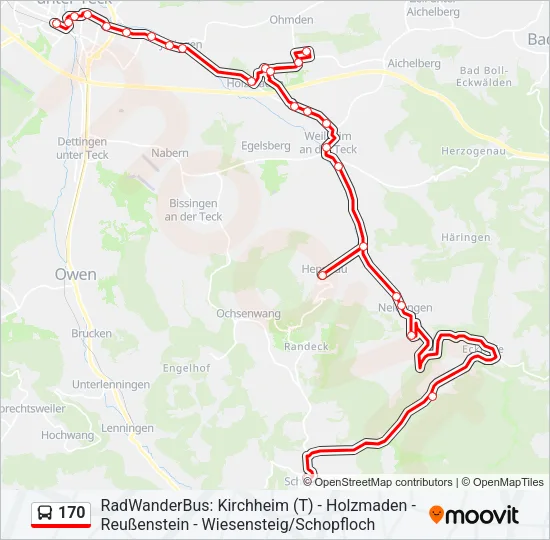 170 Bus Line Map