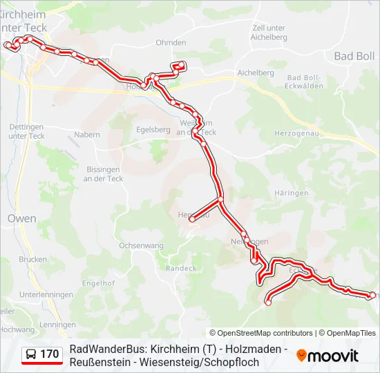 170 Bus Line Map