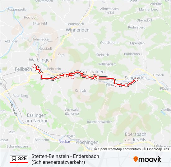 S2E Bus Line Map