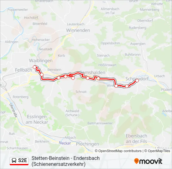 S2E Bus Line Map