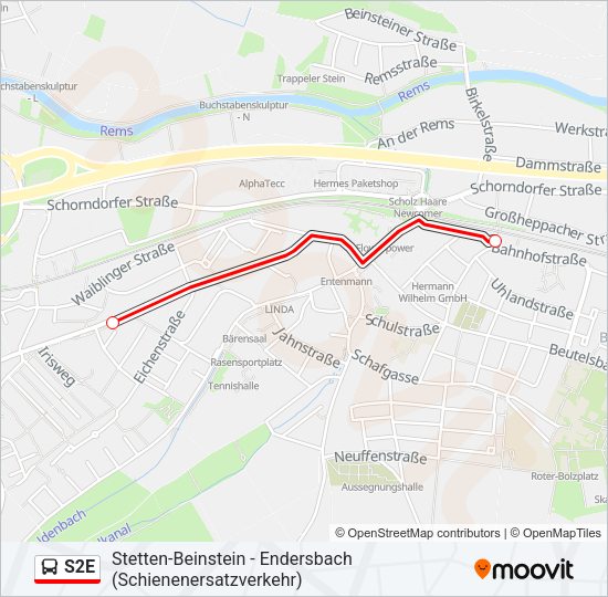 S2E Bus Line Map