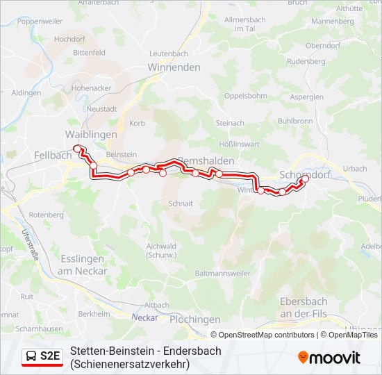 S2E Bus Line Map