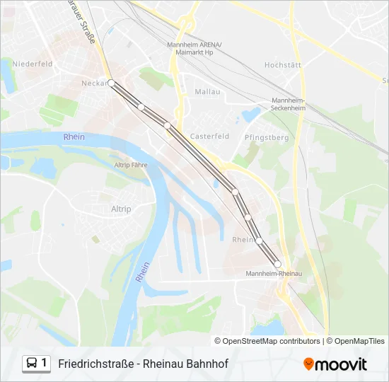 1 Bus Line Map