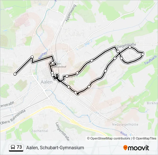 73 Bus Line Map