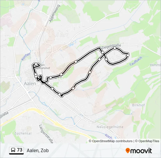 73 Bus Line Map