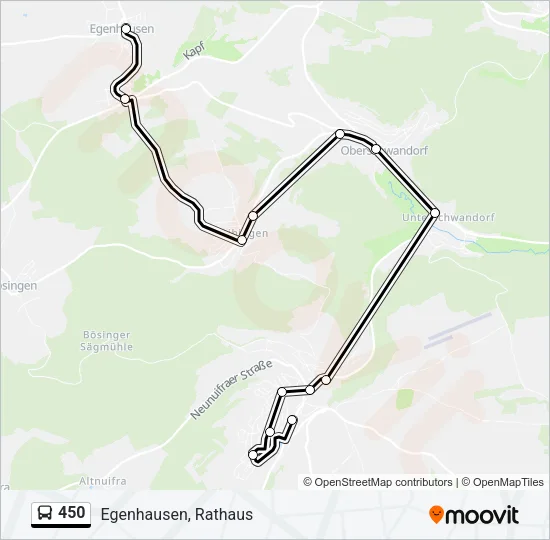 450 Bus Line Map