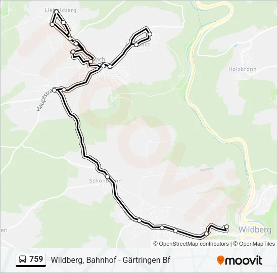 759 Bus Line Map