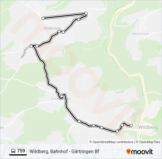 759 Bus Line Map
