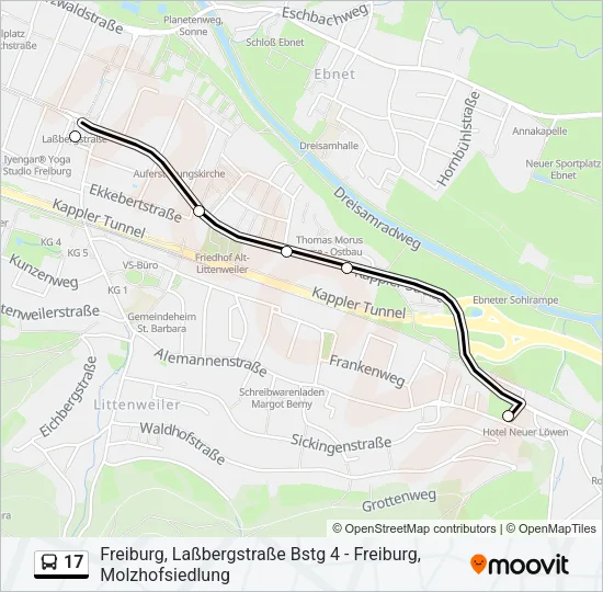17 Bus Line Map