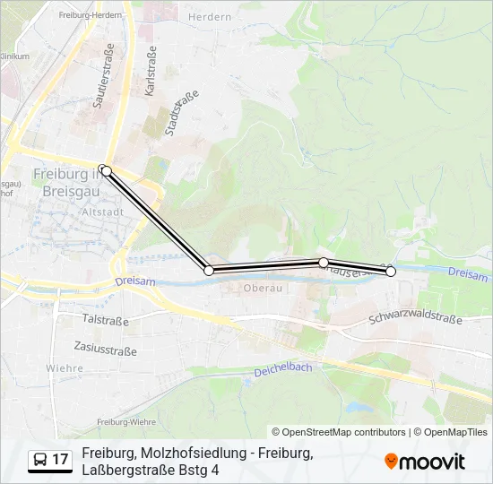17 Bus Line Map
