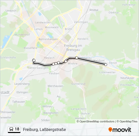 18 Bus Line Map