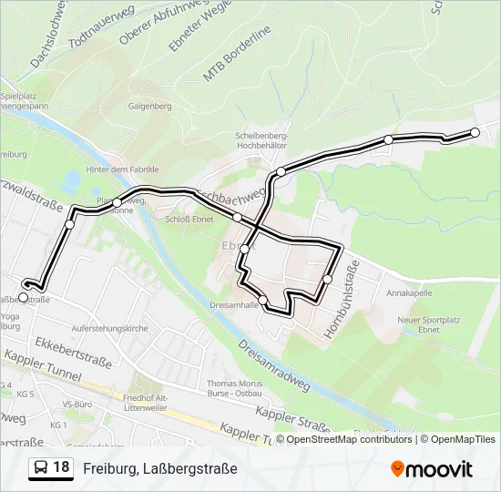 18 Bus Line Map