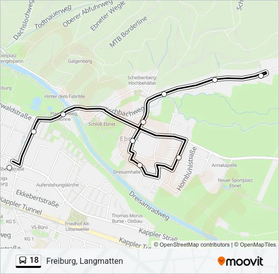 18 Bus Line Map