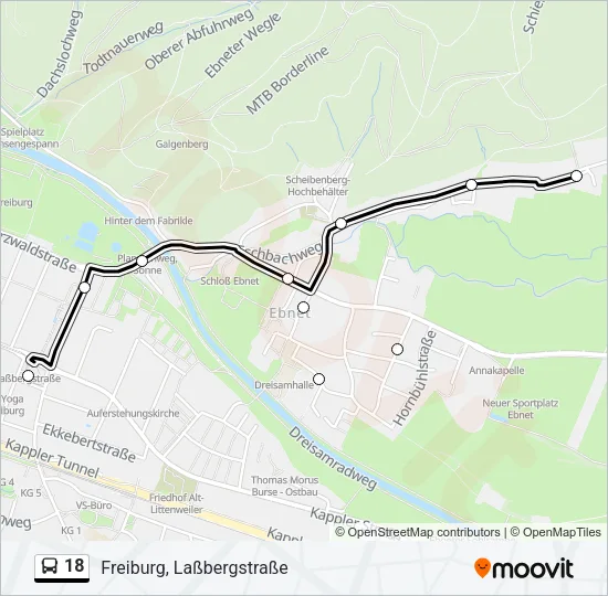 18 Bus Line Map