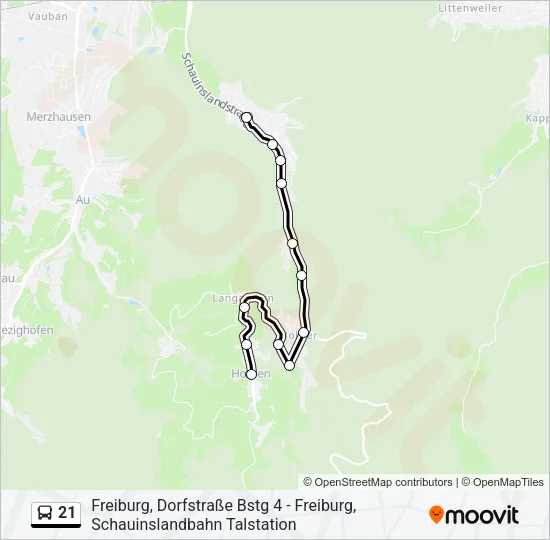 21 Bus Line Map