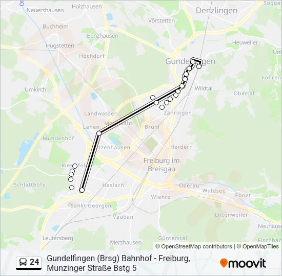 24 Bus Line Map