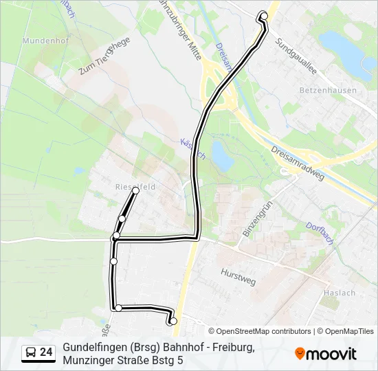 24 Bus Line Map