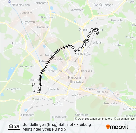 24 Bus Line Map