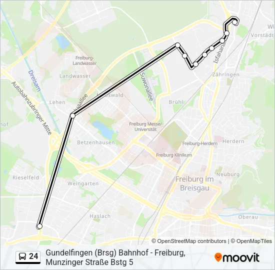 24 Bus Line Map
