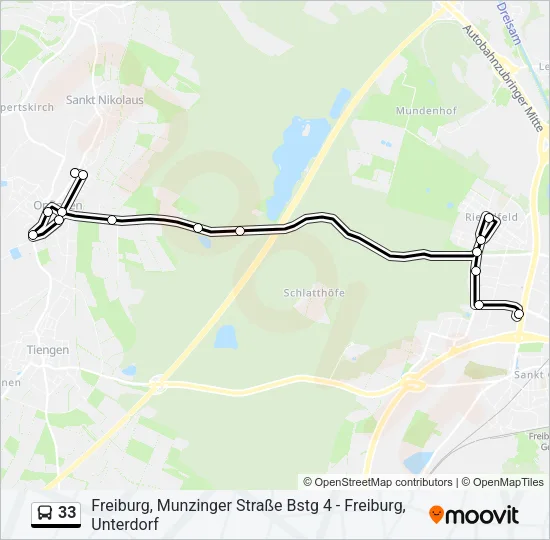 33 Bus Line Map