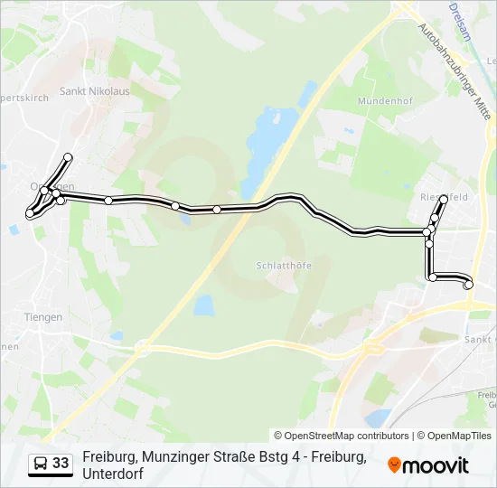 33 Bus Line Map
