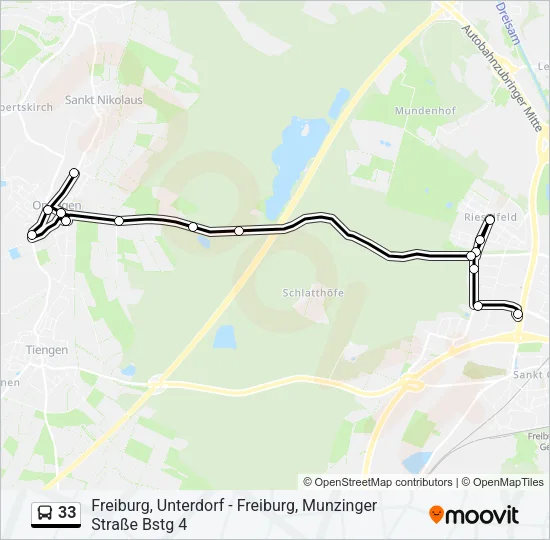 33 Bus Line Map